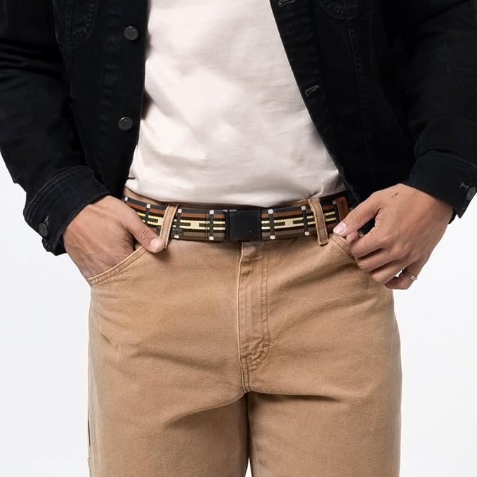 Arcade Belts A2 Unisex Adventure Belt: Heavy Duty Stretch, Metal Free Buckle