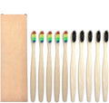 Manual Toothbrush 10PCS Colorful Toothbrush Set Soft Bristle Teeth Whitening Toothbrushes Soft Care Toothbrush(5 Black 5 Rainbow)