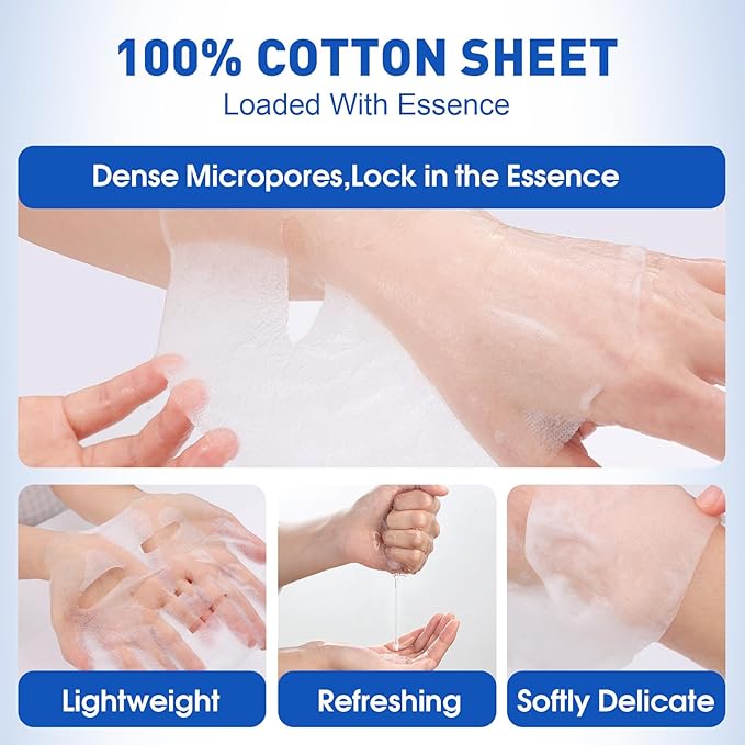 KONEUK 72 Pack Collagen Face Masks Skincare Set for Women, Hydrating & Moisturizing Face Mask for Skin Care, Bulk Sheet Face Masks for All Skin Types, Spa Party Gifts for Women
