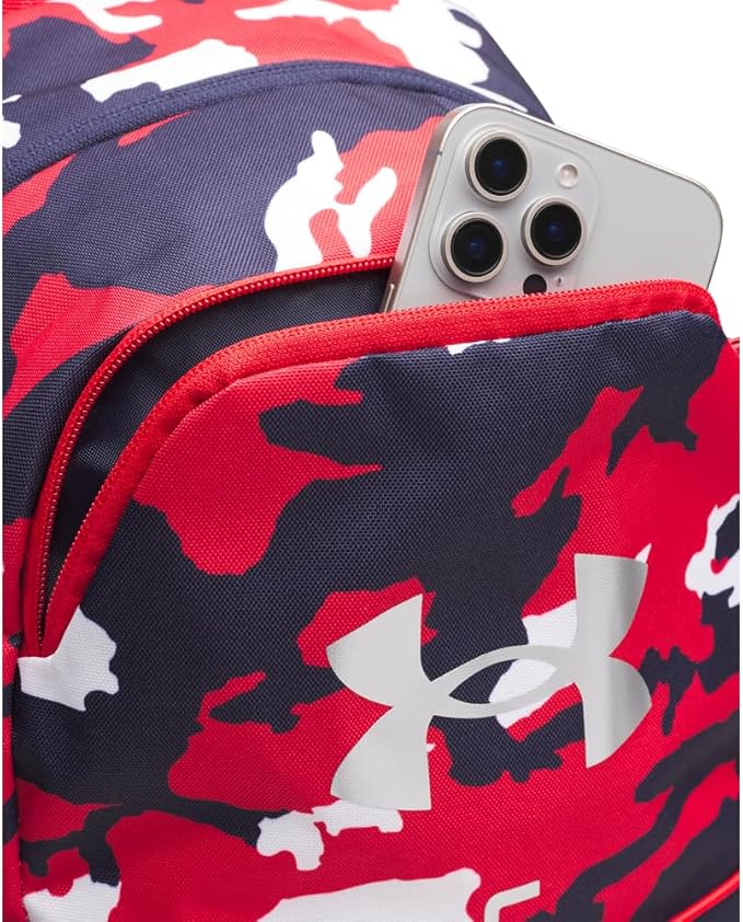 Under Armour Unisex Hustle Sport 6.0 Backpack, (600) Red/Midnight Navy/Metallic Silver, One Size Fits Most