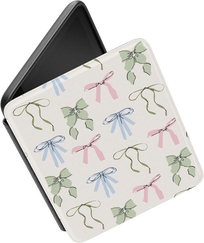 Casely Kindle Case | Whimsy Girlie | Pastel Bows | Compatible with 7” Kindle Colorsoft and 7” Kindle Paperwhite (12th Gen 2024 Models)