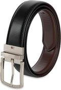 Tommy Hilfiger Men's Reversible Leather Belt, 2‑in‑1 Design for Dress Or Casual Wear