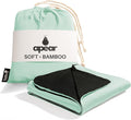 16-in-1 Compact Travel Blanket with Bag – Reversible, Ultra Soft Bamboo Airplane Blanket with Hidden Pocket – Packable for Flights & Travel Essentials (Semi-Weighted, Double Layer)