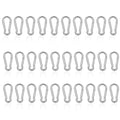 30PCS M4 Heavy Duty Carabiner Clip, 1.57Inch Snap Hook Quick Link Small Carabiner Clips,Spring Link Buckle for Fishing Camping Hammock Dog Leashes-110LBS Holding Capacity (Silver)