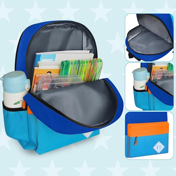 AZKAQA Little Kids Backpack for Girls Boys - Toddler Preschool Backpack School Bag Cute Kindergarten Backpack for Aged 3-6, Treasure Blue Sky Blue