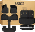 LASFIT Floor Mats & Backrest Mats & Cargo Mat for Kia Telluride Gas 2027 (Not Fit Hybrid), All Weather TPE Custom Fit Floor Liners with Full Set Car Mats & Trunk Mats Accessories, Black