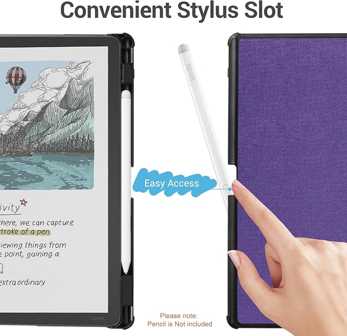 CoBak Case for 11" Kindle Scribe 3rd Generation 2025, Kindle Scribe Colorsoft - All New PU Leather Cover with Auto Sleep Wake, Pen Holder for Scribe 11" 2025 Released