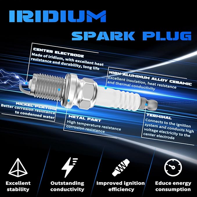 4PCS UF672 Ignition Coils + 4PCS 97390 Iridium Spark Plugs Ignition Coils Pack Fits for 2012-2015 Civic, 2013-2015 ILX 1.8L 2.0L, Coil Pack Set