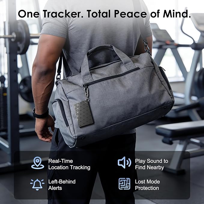 Wallet Tracker Card, [Apple MFi Certified] Ultra-Thin Item Finder Works with Apple Find My (iOS Only), Over 5-Year Battery Life, Slim Bluetooth Tracking Tag for Wallet, Luggage, Passport & Bags-Black