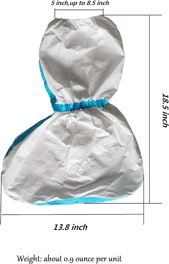 ZMDREAM Pack of 120 Disposable Hazmat Boot and Shoe Covers Knee High Long Booties White (White_Pack of 120)