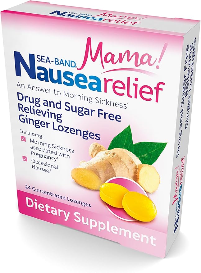 Sea-Band Ginger Lozenges, Drug and Sugar Free, for Motion Sickness and Nausea Relief*