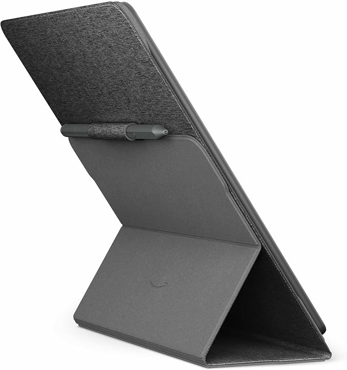 Amazon Kindle Scribe Fabric Folio Cover with Magnetic Attach, Sleek Protective Case - Black