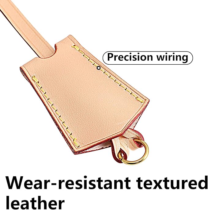 jiesinlov Microfibre Leather Tags for Speedy 25 30 35 Handbag,Luggage or Suitcase Tag (Apricot Tag)