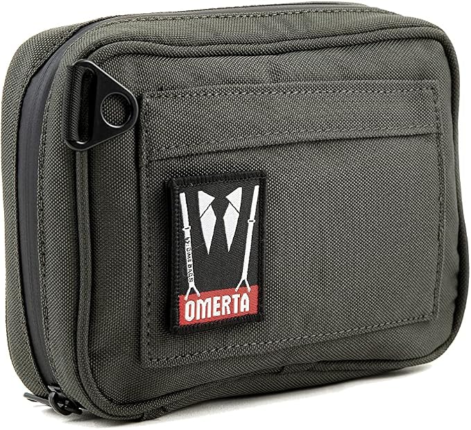 DIME BAGS Odor Sealing Padded Pouch, Carbon-Lined Smell Blocking Bag with Protective Interior for Glass & Gear, Water-Resistant Exterior, Low-Profile & Discreet (8 Inch, Green)