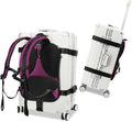 Heavy-Duty Backpack Carrying Straps System for 22-30 Inch Suitcase Luggage Hardcase for Adventure Travel Cobble Stone Street Stair - L,Purple