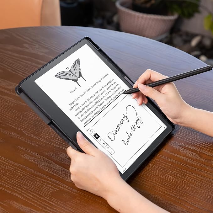 CoBak Case for Kindle Scribe - All New PU Leather Cover with Auto Sleep Wake Feature for Kindle Scribe 10.2" 2022 & 2024 Released with Pen Holder