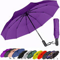 SIEPASA Windproof Travel Compact Umbrella-Automatic Umbrellas for Rain-Compact Folding Umbrella, Travel Umbrella Compact, Windproof Umbrellas for Men Women Teenage.(Purple, 54 Inch)