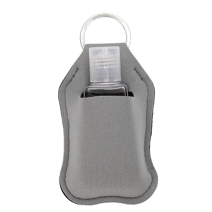 Semme 50pcs Travel Bottles Keychain Holders Set 30ml Small Squeeze Bottles with Keychain Portable Refillable Leakproof for Hand Sanitizer Lotion Toiletries Travel Camping (Grey)