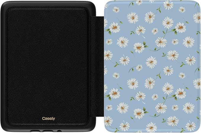 Casely Kindle Case | Daisy Daydream | Baby Blue Floral | Compatible with 7” Kindle Colorsoft and 7” Kindle Paperwhite (12th Gen 2024 Models)