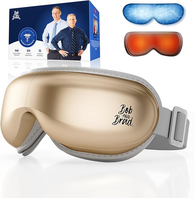 BOB AND BRAD Eye Massager with Heat and Cooling, FSA Eligible HSA Eligible, EyeOasis 3 Eye Massager for Migraine, Heated Eye Mask for Dry Eye Headache Relief Sleep Improve, Ideal Fathers Day Dad Gifts