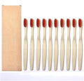 Manual Toothbrush 10PCS Colorful Toothbrush Set Soft Bristle Teeth Whitening Toothbrushes Soft Care Toothbrush(10PCS Red Color)