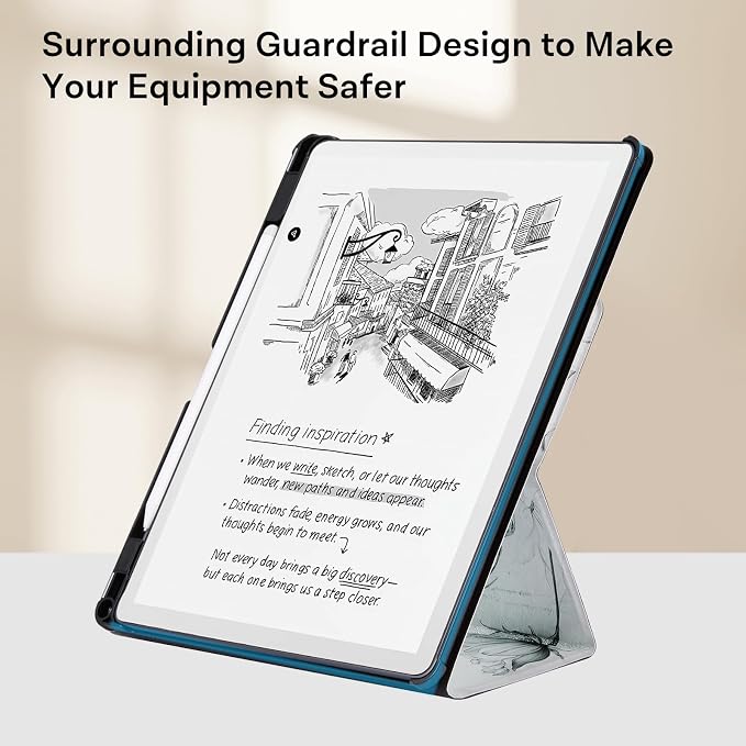 CoBak Case for 11" Kindle Scribe 3rd Generation 2025, Kindle Scribe Colorsoft with Two Viewing Angles - All New PU Leather Cover with Auto Sleep Wake, Pen Holder. Sketch Sunflower