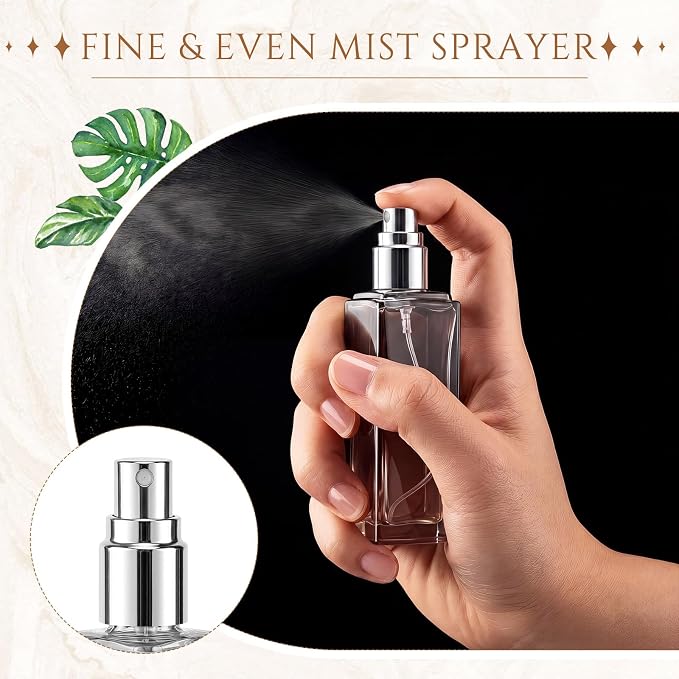 Domensi 30 Pcs 10/15/20/30 ml Perfume Travel Refillable Glass Bottles Spray Bottle Perfume Atomizer for Cologne Dispenser Leak-proof Fragrance Bottles Atomizer Pump Kit (30 ml,Fresh Color)