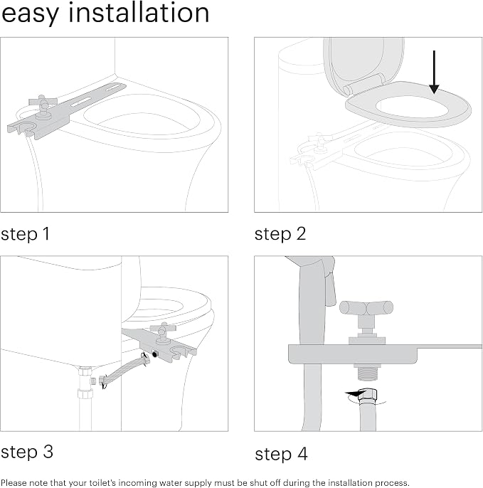 Brondell Bidet - CleanSpa Luxury Hand-Held Bidet and Mounted Holster with Integrated Shut Off in White