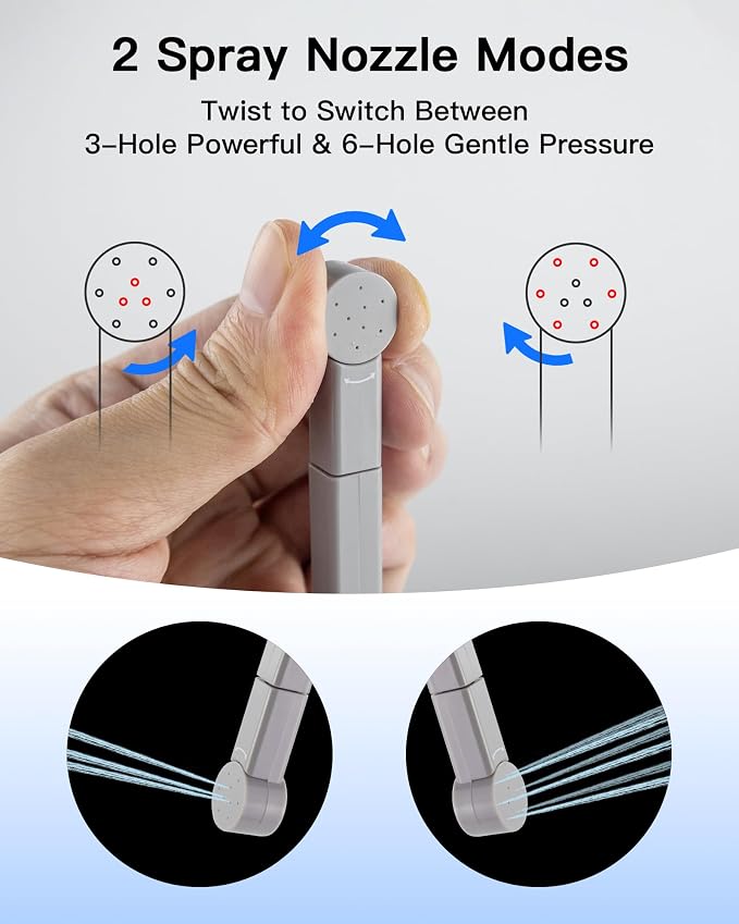 Portable Bidet for Travel, 800mAh Electric Handheld Bidet with 380ml Bottle
