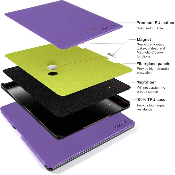 CoBak Case for Kindle Scribe - All New PU Leather Cover with Auto Sleep Wake Feature for Kindle Scribe 10.2" 2022 & 2024 Released with Pen Holder
