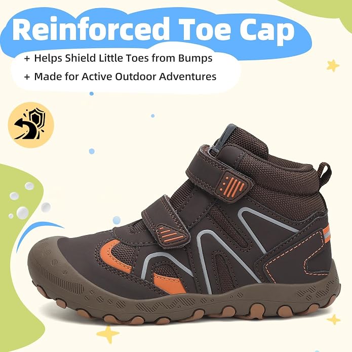 Mishansha Kids Water Resistant Hiking Boots, Boys Girls Anti Collision Anti-Skid Athletic Outdoor Adventure Trekking Shoes