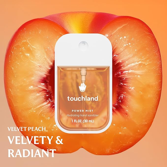 Touchland Hydrating Hand Sanitizer Spray – Juicy 5 Set (Citrus Grove, Berry Bliss, Wild Watermelon, Peach, Mango Passion) – 5 x 1 FL OZ Travel Size Mists