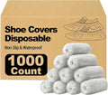 White 1000 Pieces(500 Pairs) Shoe Covers Disposable, Waterproof,Non-Slip for Various Occasions,fits up to US Men's 12 & Women's 13 Size,Durable Booties Boot Covers for Indoors & Outdoor