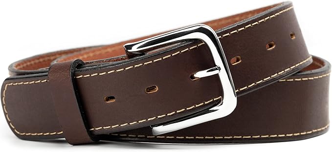 Main Street Forge The Foreman Leather Belt | Made in USA | Full Grain Leather | Mens Belt