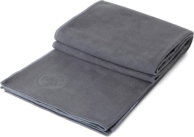 Manduka eQua Hot Yoga Mat Towel - 71" | Rapid Moisture Activated Grip | Ultra Soft Microfiber | Quick Dry | Lightweight, Travel Friendly Mat Layer | 71 x 24 inches | Thunder