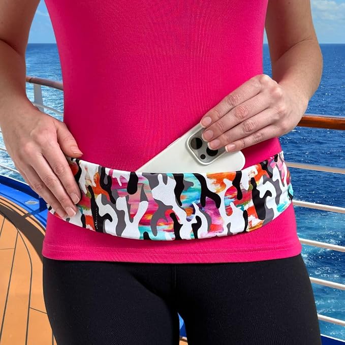 BANDI Running Belt for Women & Men – USA Made No-Bounce Adjustable Waist Pack & Secure Fanny Pack – Fits All Phones, Gels & Essentials – Zipper-Free, Medical Device Friendly