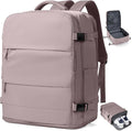 coowoz Large Travel Backpack Carry On for Women Man Waterproof Gym Backpacks with Laptop Compartment Mochila de Viaje Teacher Personal Item Backpack Rucksack Airplane Accessories Must Haves Lotus Pink