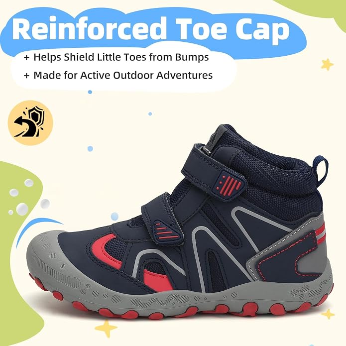 Mishansha Kids Water Resistant Hiking Boots, Boys Girls Anti Collision Anti-Skid Athletic Outdoor Adventure Trekking Shoes