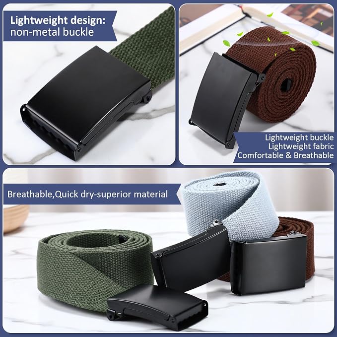 Yahenda 20 Pcs Web Belt for Men Women Belt Adjustable Canvas girdle Golf Strap with Military Buckle Casual Web girdle