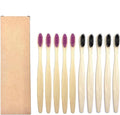 Manual Toothbrush 10PCS Colorful Toothbrush Set Soft Bristle Teeth Whitening Toothbrushes Soft Care Toothbrush(5 Purple 5 Black)
