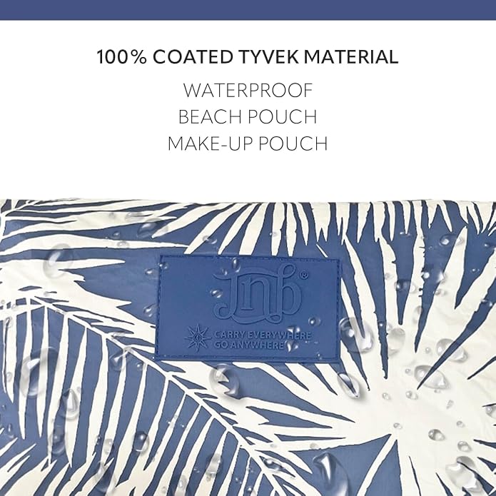 100% Coated Tyvek Material, Beach Pouch, Waterproof Pouch for Beach, Makeup Pouch, Wet Dry Bag,Clutch