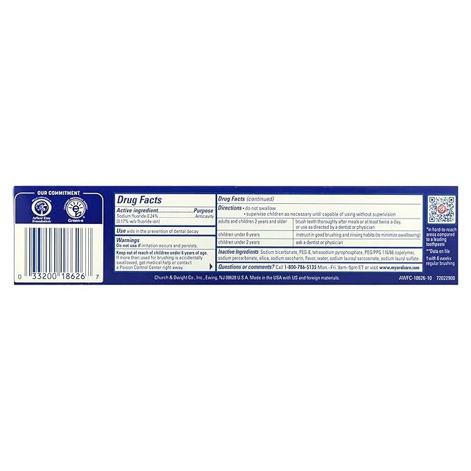 Arm & Hammer Advance White Extreme Whitening Toothpaste Clean Mint - 6 Oz- Pack of 5