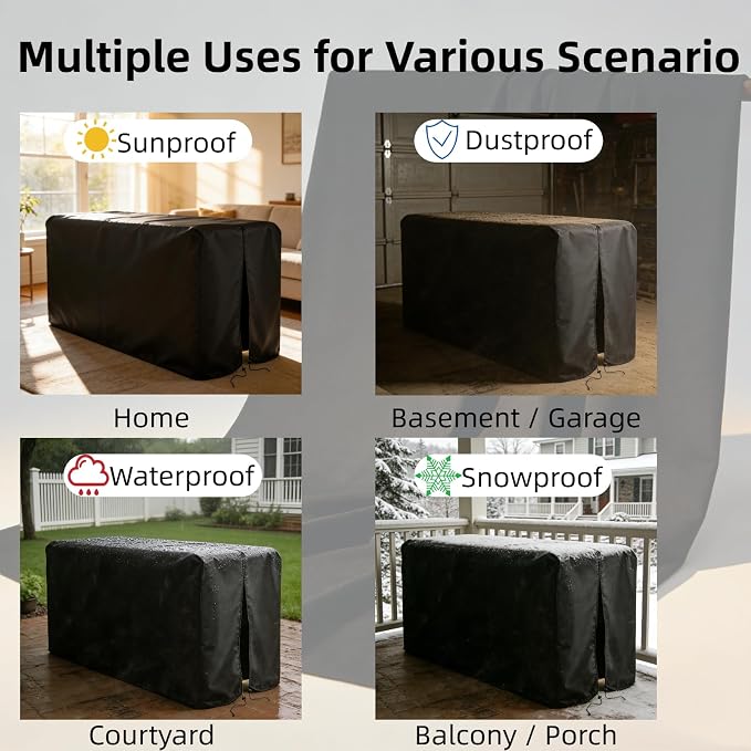 Customized Size Refrigerator Cover, Customized Cover Waterproof for Protecting Upright Freezers/Beverage Refrigerator/Large Cold Rooms