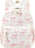 LOIDOU Mini Backpack for Women, 12" Bow Tie Cute Small Backpack for Girls Daily, Lightweight Daypack for Traveling, Casual Bookbag for Kids