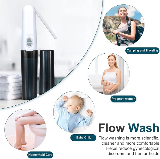 Portable Travel Bidet Electric Mini Atomizer with USB Cable Charging is Used for Soothing Postpartum Care Perineal Personal Cleaning