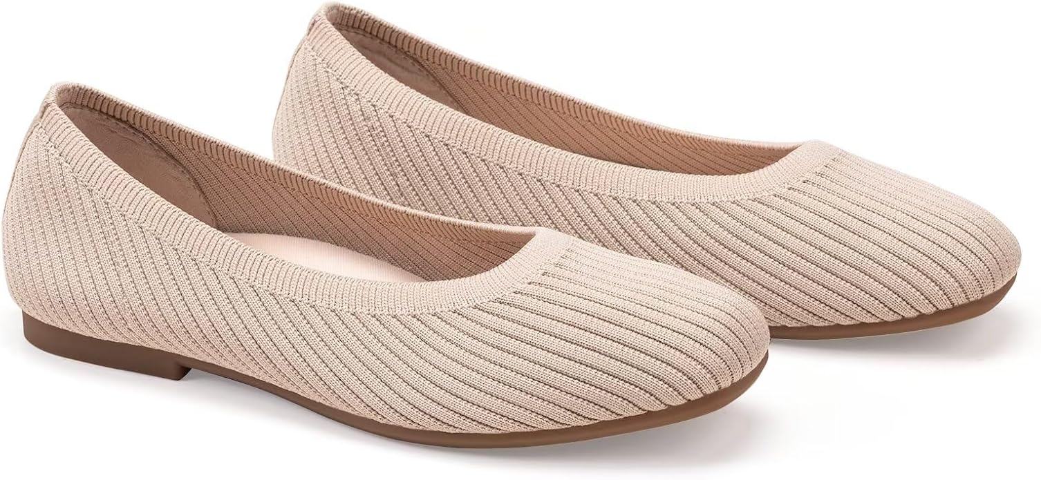 Frank Mully Women's Flats Square Toe Flats Comfortable Slip on Washable Ballet Flats Shoes for Women Dressy Work