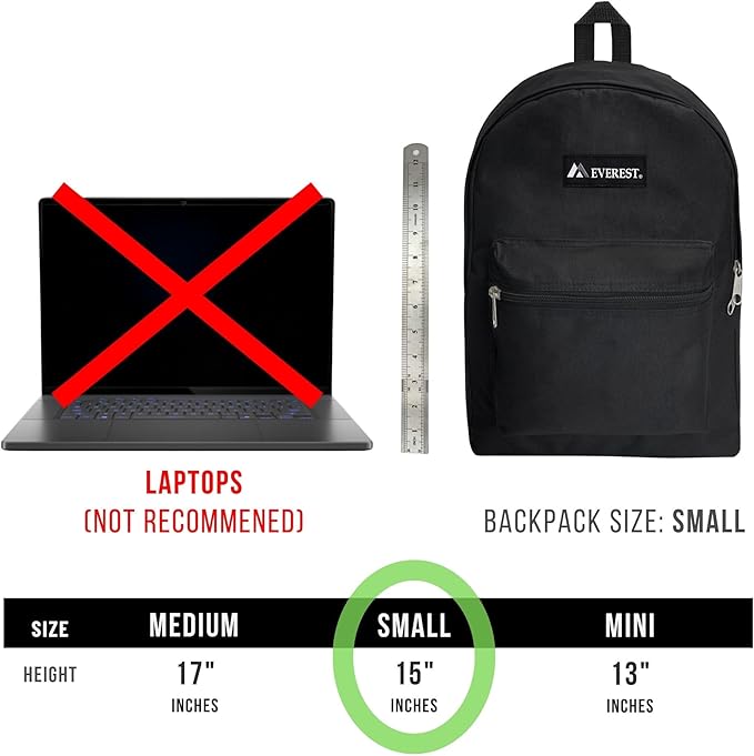 Everest Basic Backpack, Jade, One Size