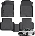 Auxko All Weather Floor Mats Fit for Honda Civic Sedan Hybrid & Civic Hatchback Hybrid 2026 2025 TPE Liners Accessories All Season Guard Odorless Anti-Slip Floor Mats Black