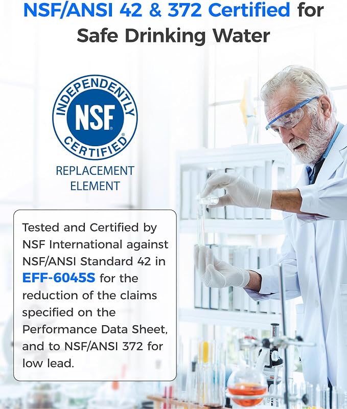 Waterdrop WD-F45 Refrigerator Water Filter, Replacement for Samsung® DA97-17376B HAF-QIN RF28R7201SR, RF28R7351SG