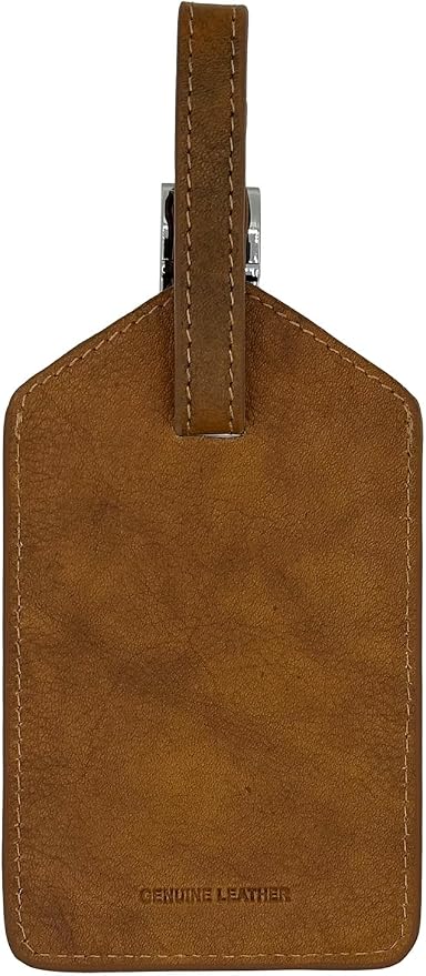 Personalized Monogrammed Leather Luggage Tags - 3 Pack